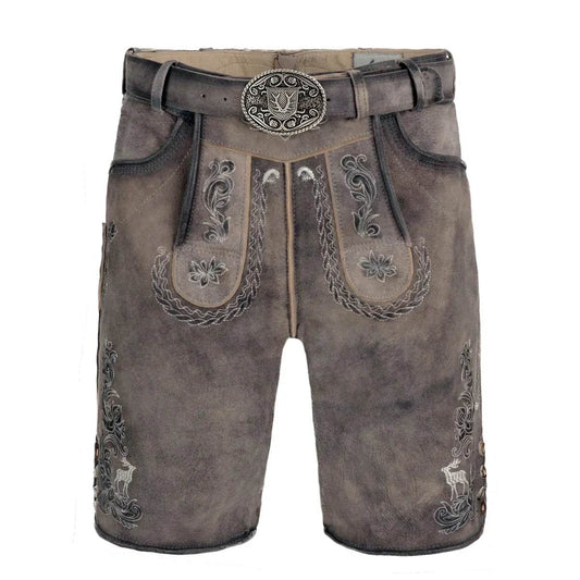 Herren Lederhose mit Trachtenverzierung aus Bayern - Lederhose Herren