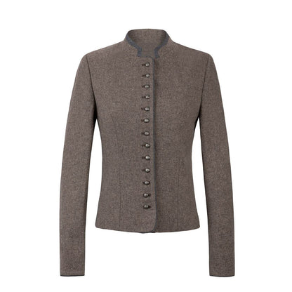 Bayerische Damen Dirndl Jacke Dunkelbraun - Lederhose Herren