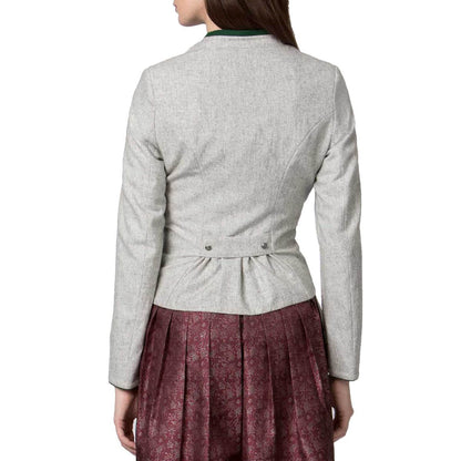 Bayerische Damen Dirndl Jacke Grau - Lederhose Herren