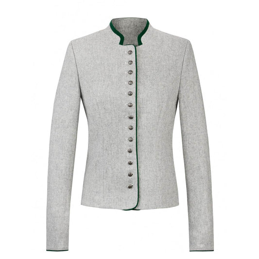 Bayerische Damen Dirndl Jacke Grau - Lederhose Herren