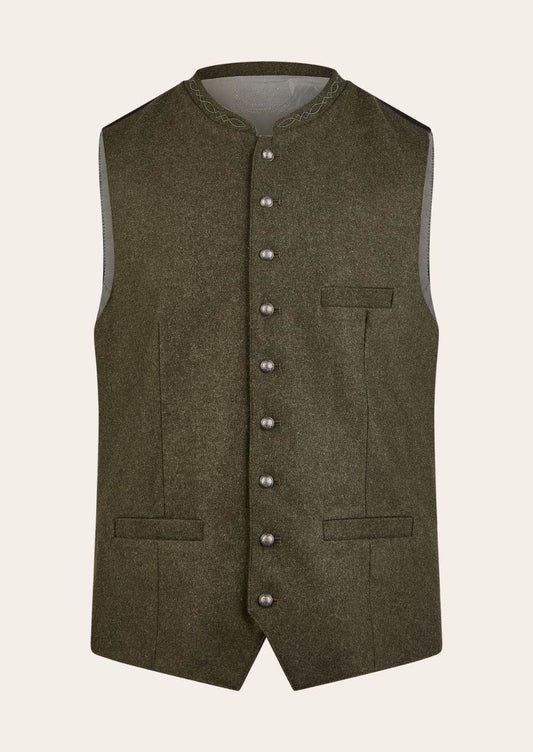 Elegante Trachtenweste aus Baumwolle für das Oktoberfest Outfit - Lederhose Herren