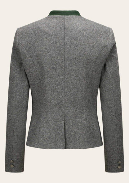 Damen Trachtenjacke mit Paspeln und floraler Stickerei verziert - Lederhose Herren