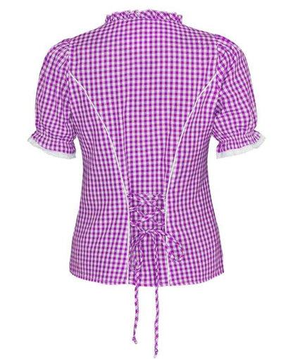 Damen Shirt mit Trachtenmuster passend zur Lederhose - Lederhose Herren