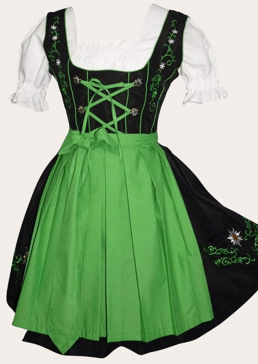 Damen Dirndl in Rosa mit eleganter Schnürung und Tüllschürze - Lederhose Herren