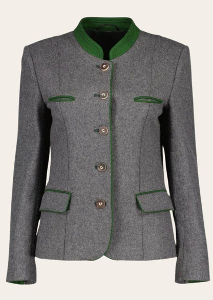 Stylische Oktoberfest Jacke Damen mit Knöpfen in Hirschhornoptik - Lederhose Herren