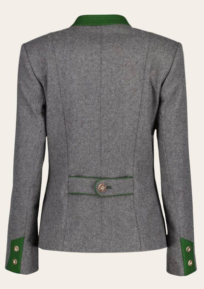 Stylische Oktoberfest Jacke Damen mit Knöpfen in Hirschhornoptik - Lederhose Herren