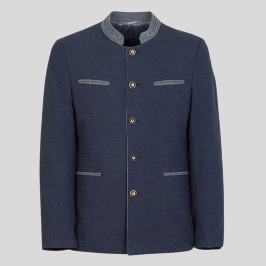 Elegant Navy Trachten Coat – Classic German Heritage - Lederhose Herren