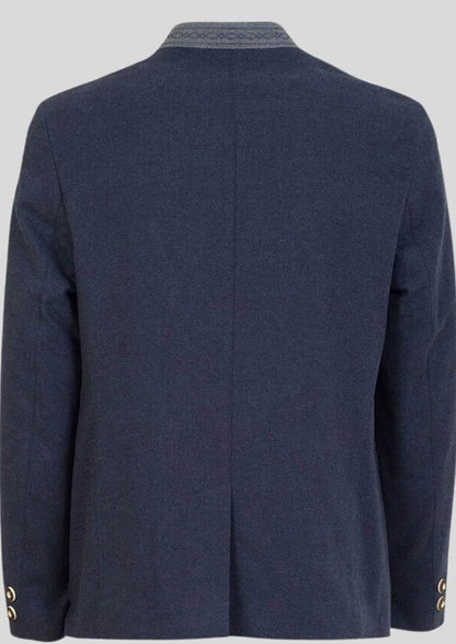 Eleganter Marineblauer Trachtenmantel – Klassisches Deutsches Erbe - Lederhose Herren