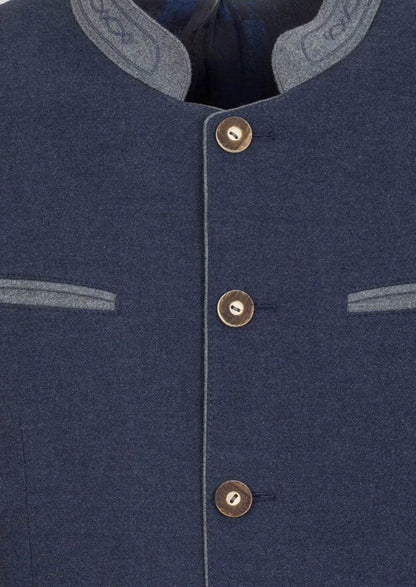 Eleganter Marineblauer Trachtenmantel – Klassisches Deutsches Erbe - Lederhose Herren
