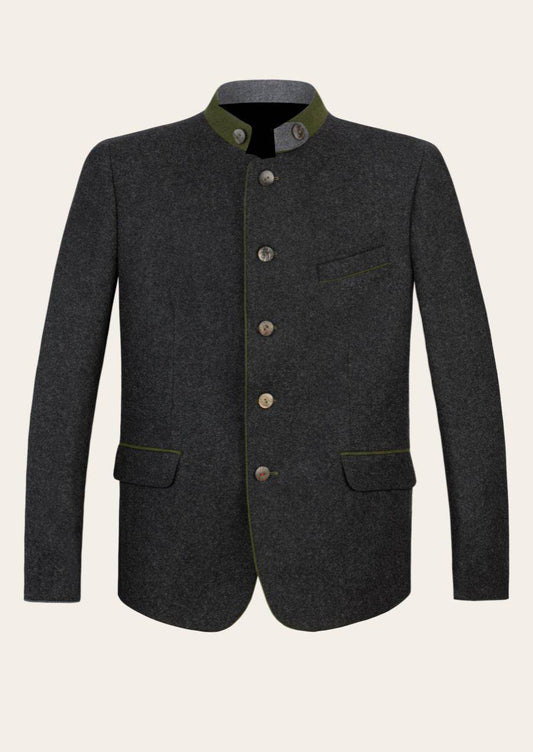 Herren Janker mit Trachtenstickerei im bayerischen Heritage Look - Lederhose Herren