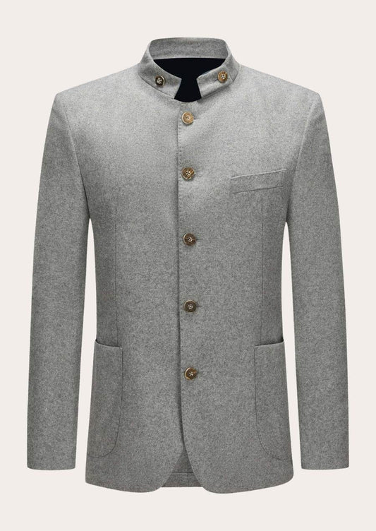Klassische Jacke Herren Tracht aus Loden mit Ziernähten - Lederhose Herren