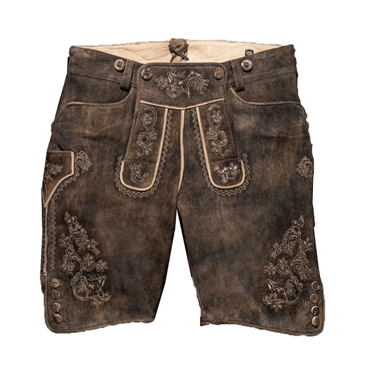 Urige Kurz Trachtenhose Herren aus robustem Hirschleder - Lederhose Herren