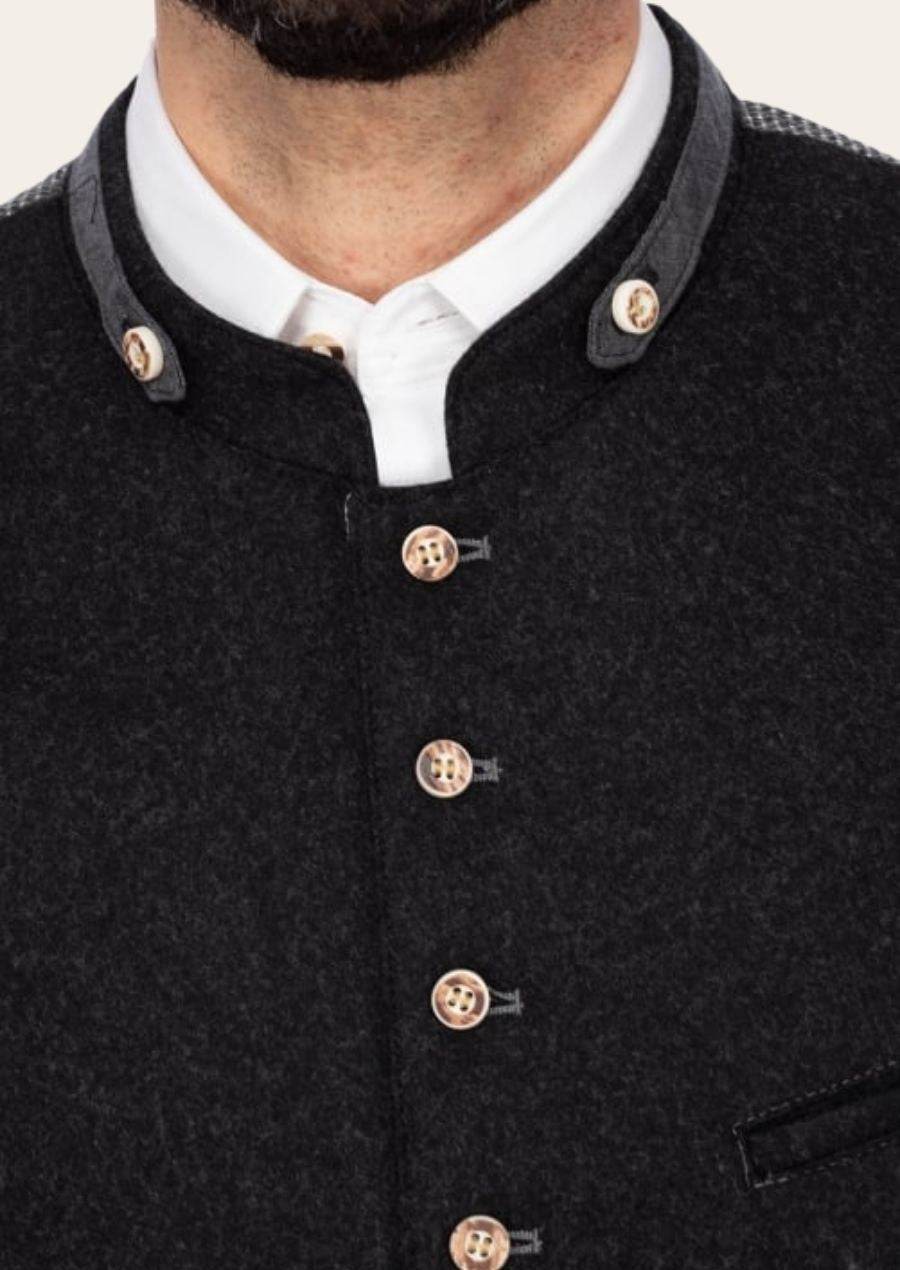Trachtenweste für Herren aus Leinen mit traditionellem Schnitt - Lederhose Herren