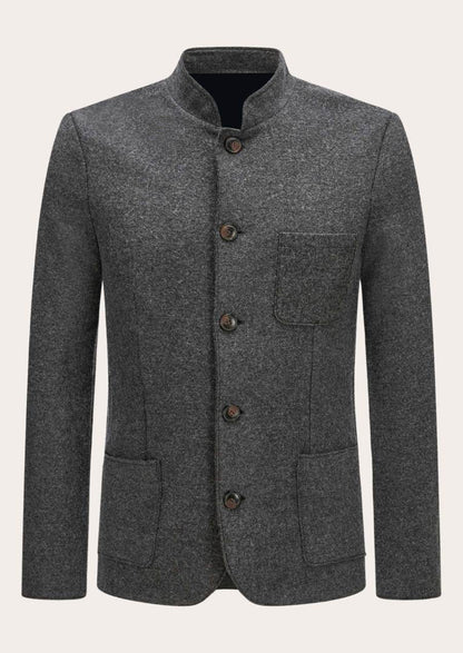 Herren Trachtenblazer mit Kontrastnähten und Knopfdetails - Lederhose Herren