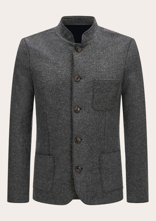 Herren Trachtenblazer mit Kontrastnähten und Knopfdetails - Lederhose Herren