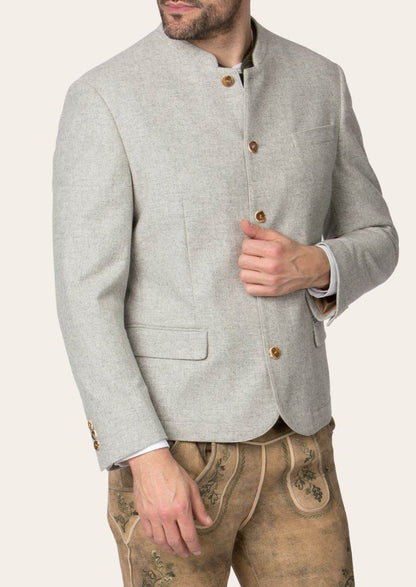 Herren Landhausjacke mit Knöpfen perfekt für Wiesn & Alm - Lederhose Herren