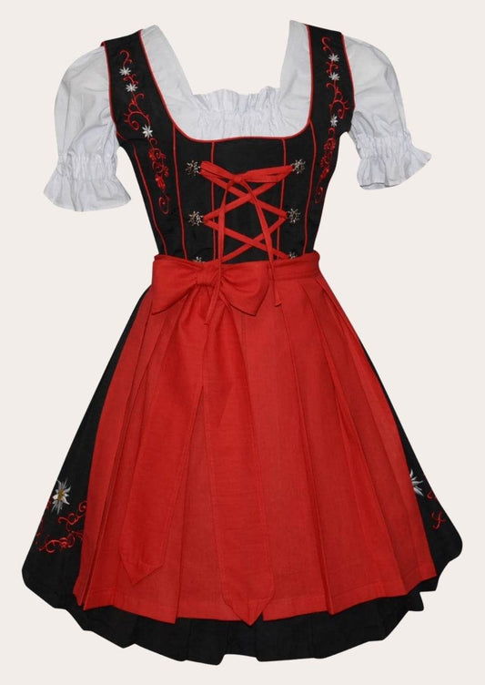 Trachtenkleid für Damen im traditionellen Stil mit Schürze und Bluse - Lederhose Herren