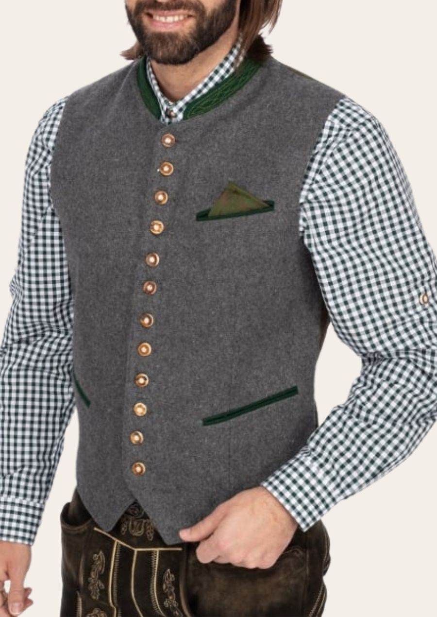 Modische Trachtenweste für Volksfeste Hochzeiten und Trachtenpartys - Lederhose Herren