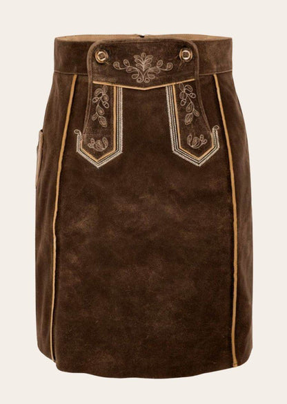 Oktoberfest Rock Damen aus Leder mit traditionellem Muster - Lederhose Herren