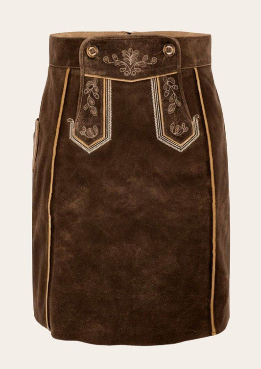 Oktoberfest Rock Damen aus Leder mit traditionellem Muster - Lederhose Herren