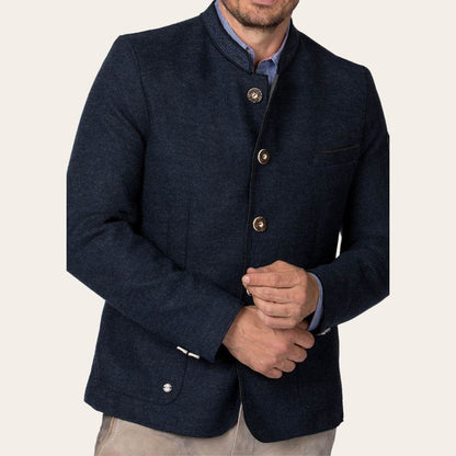 Herren Trachtenjanker mit Details im alpenländischen Design - Lederhose Herren