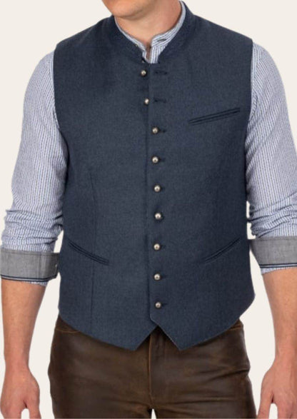 Bayerische Trachtenweste für Herren im traditionellen Landhausstil - Lederhose Herren