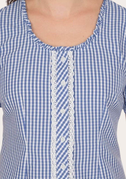 Damen Trachtenshirt aus Baumwolle zur kurzen Lederhose - Lederhose Herren