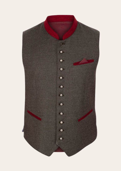 Elegante Trachtenweste aus Leinen für festliche Anlässe und Volksfeste - Lederhose Herren