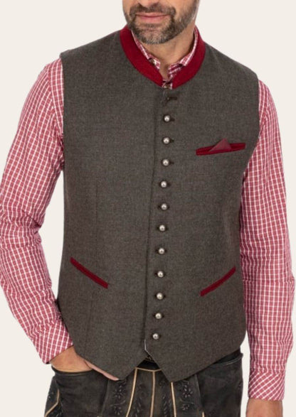 Elegante Trachtenweste aus Leinen für festliche Anlässe und Volksfeste - Lederhose Herren