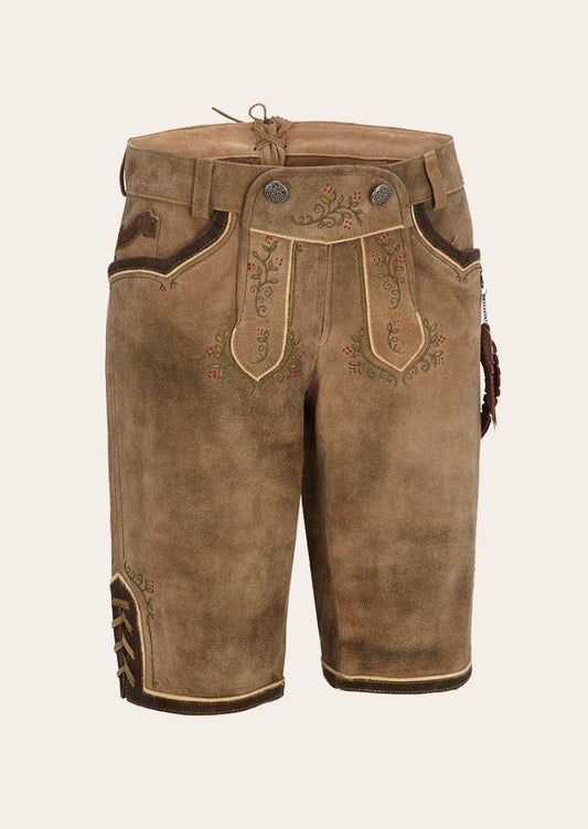 Kniebundlederhose Damen aus hochwertigem Velours - Lederhose Herren